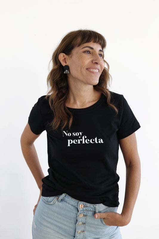 Camiseta No Soy Perfecta Negra