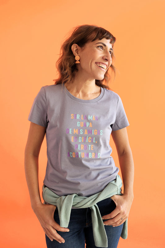 Camiseta Amigas Gris